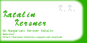 katalin kersner business card
